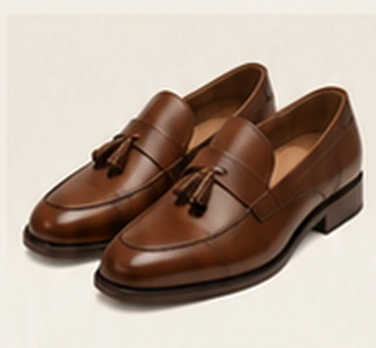 Kahverengi püskül detaylı loafer ayakkabılar